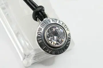 새상품 닥터 몬로 리버서블 가죽 코드 목걸이 지르코니아