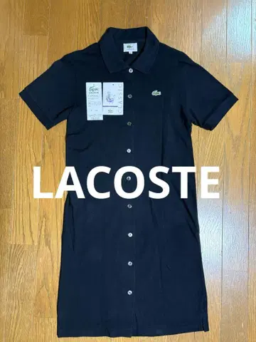 미사용 [ LACOSTE ] 라코스테 원피스 올 버튼 문자 와니 블랙