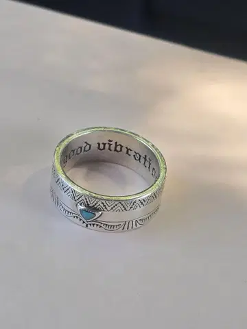 925 실버 하트형 터콰이즈 반지