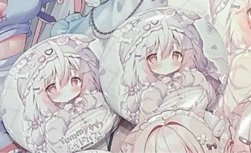복숭아콩 코마모치 Yummy 콜라보 카페 캔뱃지 2개