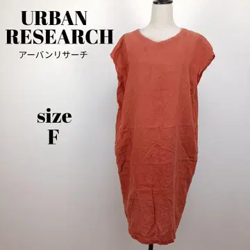 [ a1953 ] URBAN RESEARCH 슬리브리스 원피스 린넨 F