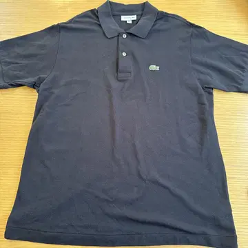 LACOSTE 클래식 핏 피케 셔츠 US XL 블랙
