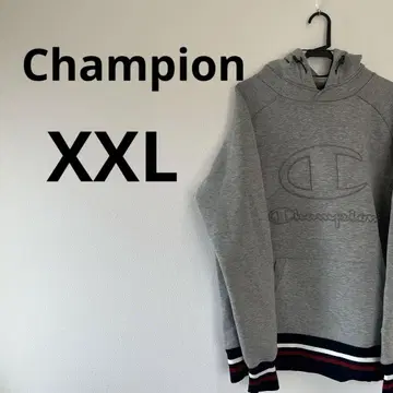 Champion 그레이 후드 부착 후드티