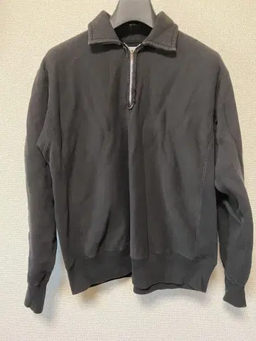 A.PRESSE VintageHalfZip Sweatshirt Black