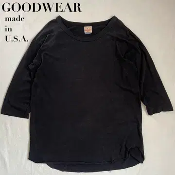 GOODWEAR USA제 7부 소매 T셔츠 레이온 혼방 원단