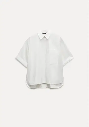 ZARA 포켓 포플린 셔츠 S