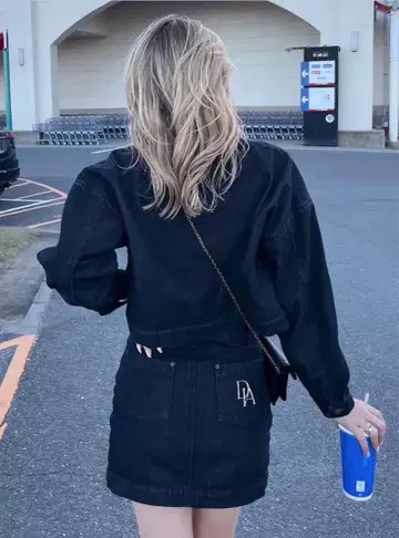 DIANTE 데님 셋업 데님 미니 스커트 자켓