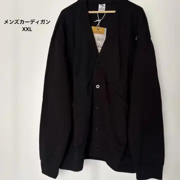 남성용 Y넥 가디건 블랙 XXL