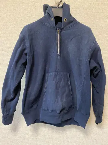 A.PRESSE Vintage Half Zip Sweat Hoodie