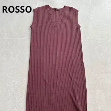 [ URBAN RESEARCH ROSSO ] 리브 편직 슬리브리스 원피스