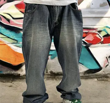 Rocawear 00s 초와이드 데님 와이드 자수 Y2K b계 b-boy