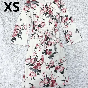미사용급 PINKY&DIANNE 꽃무늬 원피스 리본 XS