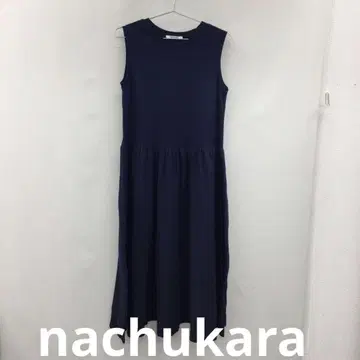 nachukara 롱 기장 슬리브리스 도킹 원피스 일본제