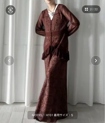 아메리빈티지 UND SWITCH FLARE KNIT DRESS