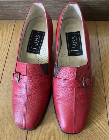 교토 J LINK 레드 로퍼 EEEE 22.5cm 일본제