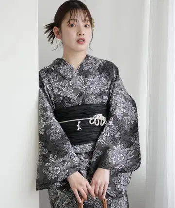 우타타네 새상품 유카타 오비 2세트 꽃무늬