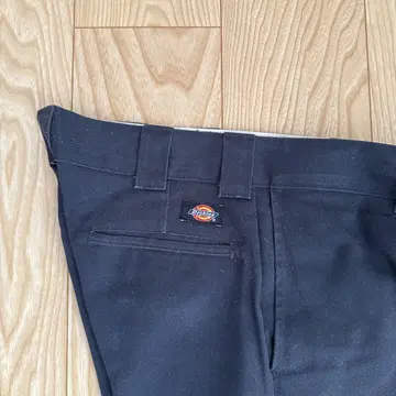 Dickies 슬림 스트레이트 팬츠 블랙