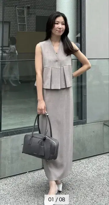 루니 LOUNIE 숏 페플럼 베스트 36 택 포함 새상품
