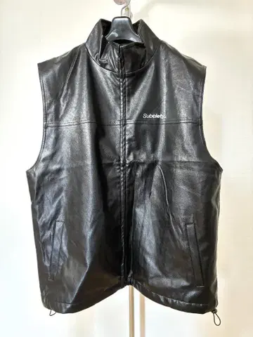 새상품 Subciety PU 가죽 베스트 L 정가 9900엔