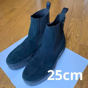 푸마 블랙 스웨이드 사이드 고어 부츠 25cm