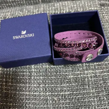 Swarovski 퍼플 2중 감기 팔찌