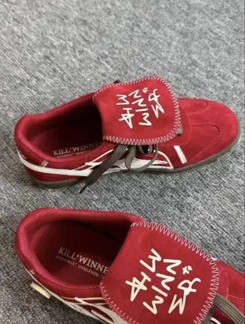 KILLWINNER German Trainer 로우컷 스니커즈 레드