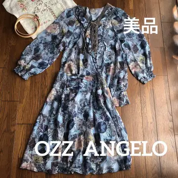 OZZ ANGELO 셋업 카드놀이 꽃무늬 블루 계열