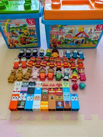 호빵맨 블록 라보 큰 대관람차 외 3종 세트 인형 덤 다수