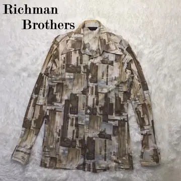 Richman Brothers 70s 오픈 카라 아세테이트 셔츠 올 패턴