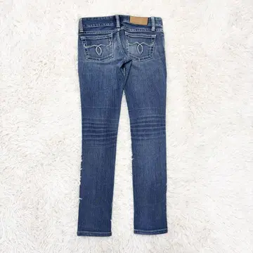 MOUSSY 파우더 스키니 데님 스트레치 가죽 패치 W25