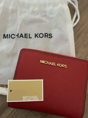 MICHAEL KORS 이단 접이식 지갑 레드