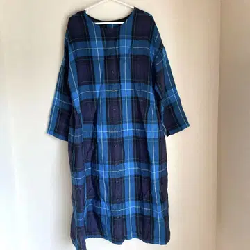 IN NATURAL 체크 무늬 긴팔 셔츠 원피스