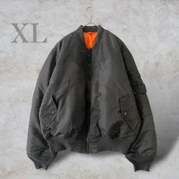 90s USA ALPHA MA-1 플라이트 자켓 XL 리버서블