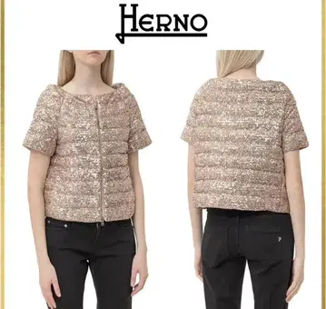 Herno 헤르노 스팽글 다운 자켓 숏 자켓 반팔 초특가