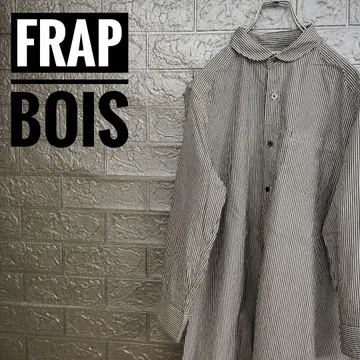플라보아 FRAPBOIS 구제 의류 긴팔 셔츠 2 일본제 스트라이프