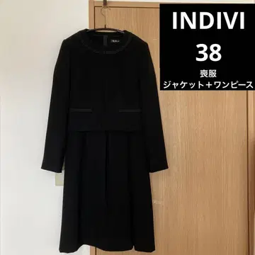 [ 상복 ] INDIVI 블랙 원피스 수트 38