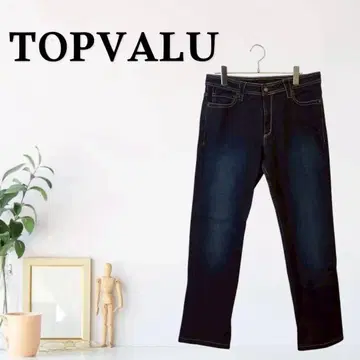 zG166 [ F ] TOPVALU 테이퍼드 스트레이트 레그 리지드 데님