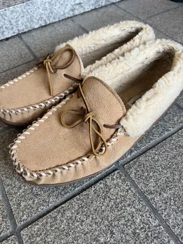 [ 새상품급 ] 미네통카 모카신 데크 슈즈 베이지