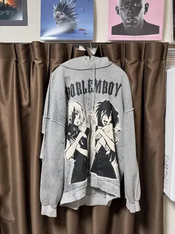 초레어 SKOOT APPAREL x Problem6oy 그레이 후드티