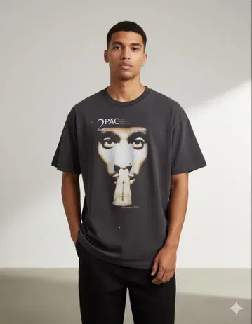 [ 기간 한정 ] 2PAC T셔츠 다크 그레이 25ss