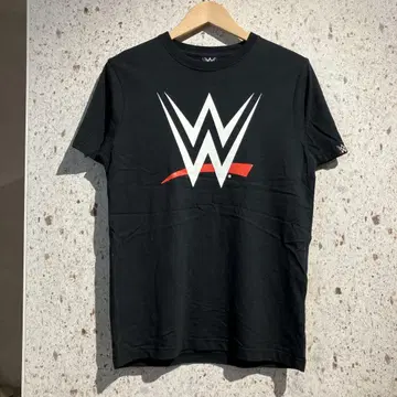 WWE 로고 프린트 T셔츠 아메리칸 프로레슬링 블랙