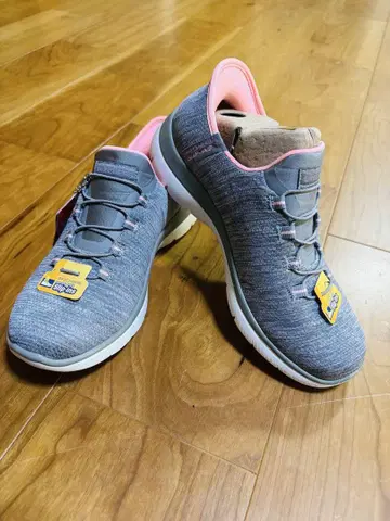 스케쳐스 스니커즈 그레이/핑크 22.5cm