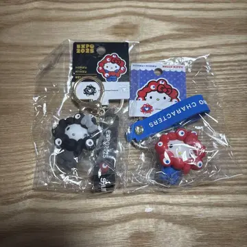 간사이 만박 회장 한정판 키티 블랙 미야쿠미야쿠 변신 키링 노멀 컬러