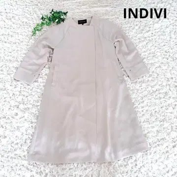 INDIVI 인디비 노카라 스프링 코트 [05] A라인 얇은 소재 트로미