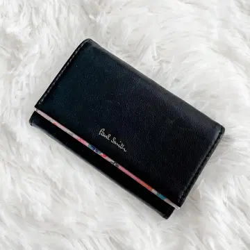 폴 스미스 명함지갑 블랙 꽃무늬