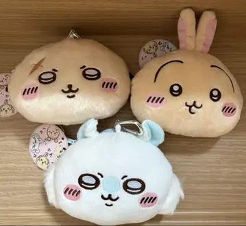 치이카와 (먼작귀) 봉제 인형 패스케이스 파우치 3종 세트