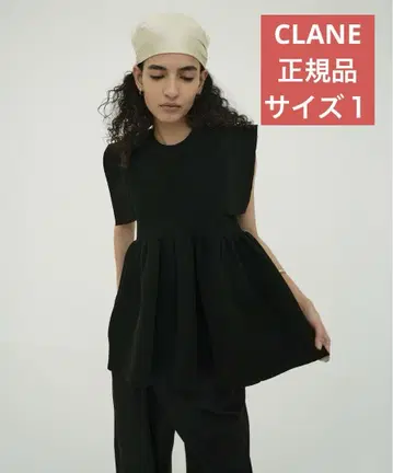 CLANE SQUARE SLEEVE GATHER KNIT TOPS