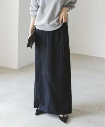 24AW NOBLE 모헤어 MIX 포플린 2 WAY 스커트 새상품급