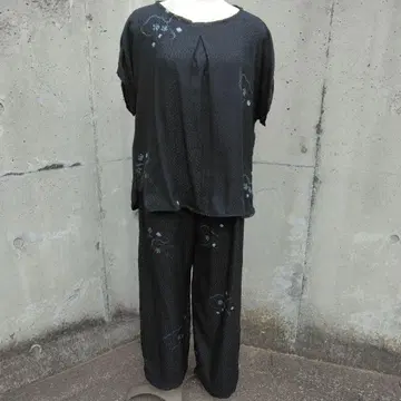 기모노 리메이크 팬츠 셋업 순수 실크 핸드메이드 M~L