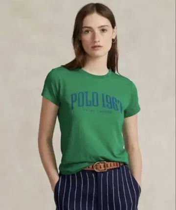 폴로 랄프로렌 로고 여성용 반팔 티셔츠 레어템